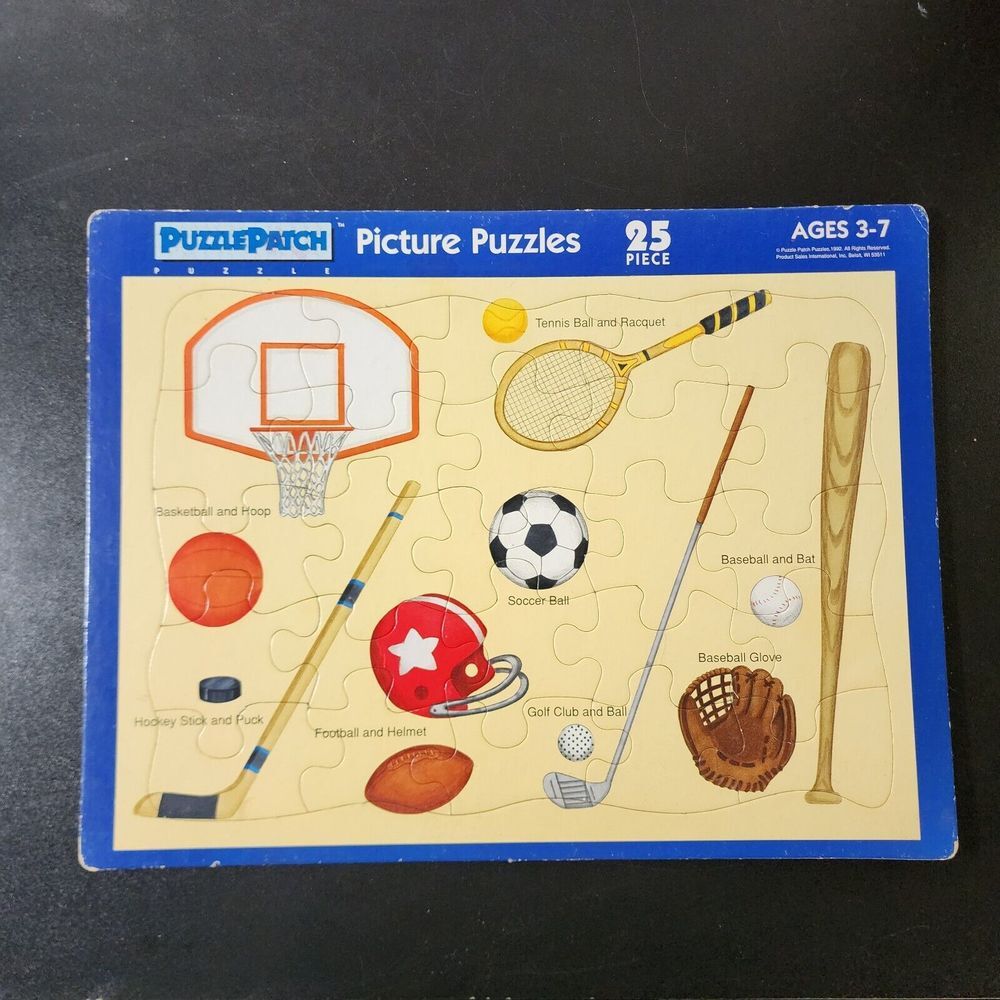 3 Puzzle Patch Tray‎ Age 3-7 Store, Sports & Vehicles 25-Piece Each Vintage 90s